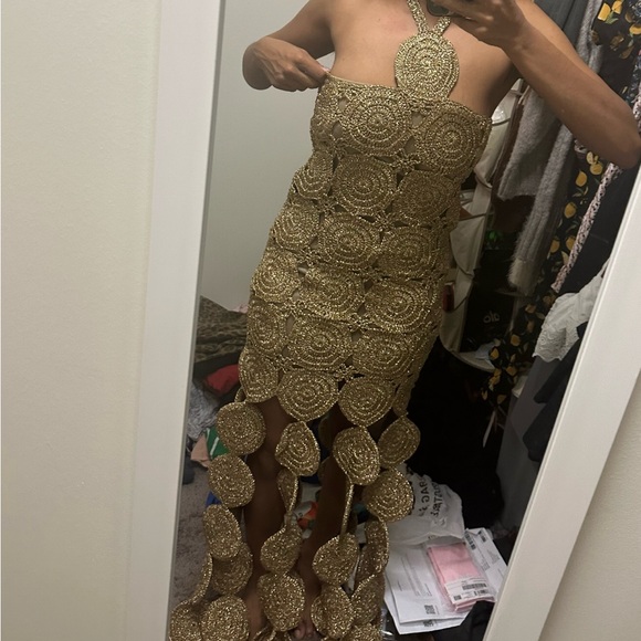 NWT Simon Miller Beep Beep Dress Star Gold XS - Picture 7 of 7